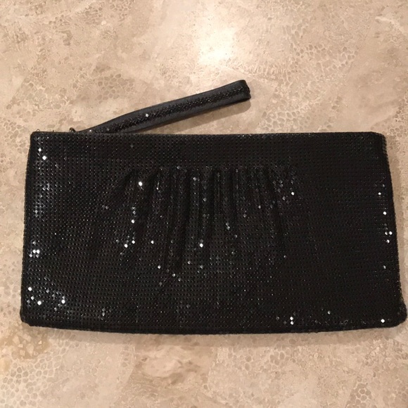 BCBG Max Azria Black Mesh Clutch. - Picture 2 of 7